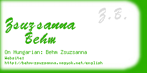 zsuzsanna behm business card